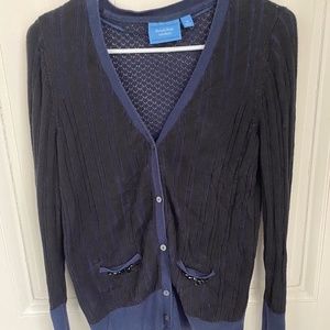 Simply Vera Vera Wang Blue Cardigan, Sz M